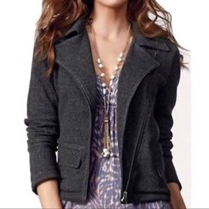 Cabi Indie Moto Knit Asymmetrical Zip Jacket Style 775 XS